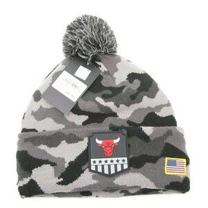 New W/ Tag Ultra Game Chicago Bull Basketball American Flag Beanie One Size
